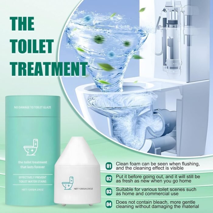 Krazy Clean Toilet Cleaner, Krazy Clean Pro 10 Years Toilet Bowl Cleaners, Long-Lasting Fresh Scent, Automatic Refreshes Toilets, Long-Lasting Bowl Cleaner Fresh Scent (1PCS). - Image 4