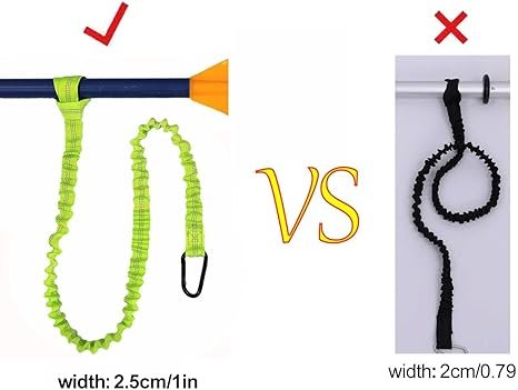 Paddle Leash Kayak Paddle Holder Tool Lanyard - 2 Pack Stretchable Paddle Strap with Carabiner Secure Leash Lanyard Rope for SUP Kayak Canoe Paddle Fishing Pole Rod. - Image 6