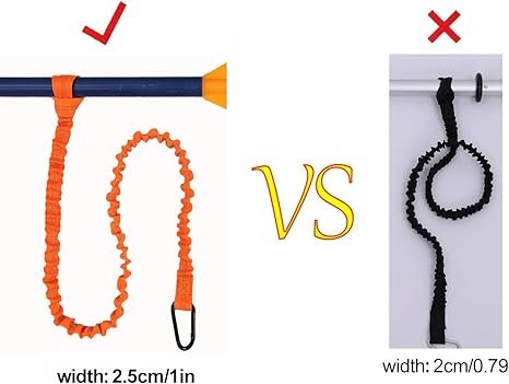 Paddle Leash Kayak Paddle Holder Tool Lanyard - 2 Pack Stretchable Paddle Strap with Carabiner Secure Leash Lanyard Rope for SUP Kayak Canoe Paddle Fishing Pole Rod. - Image 7