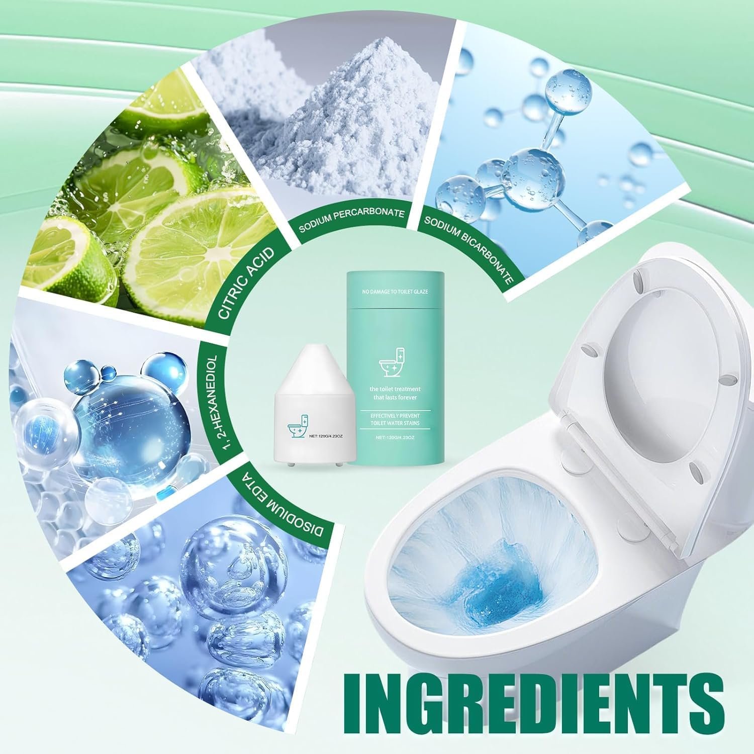 Krazy Clean Toilet Cleaner, Krazy Clean Pro 10 Years Toilet Bowl Cleaners, Long-Lasting Fresh Scent, Automatic Refreshes Toilets, Long-Lasting Bowl Cleaner Fresh Scent (1PCS). - Image 3