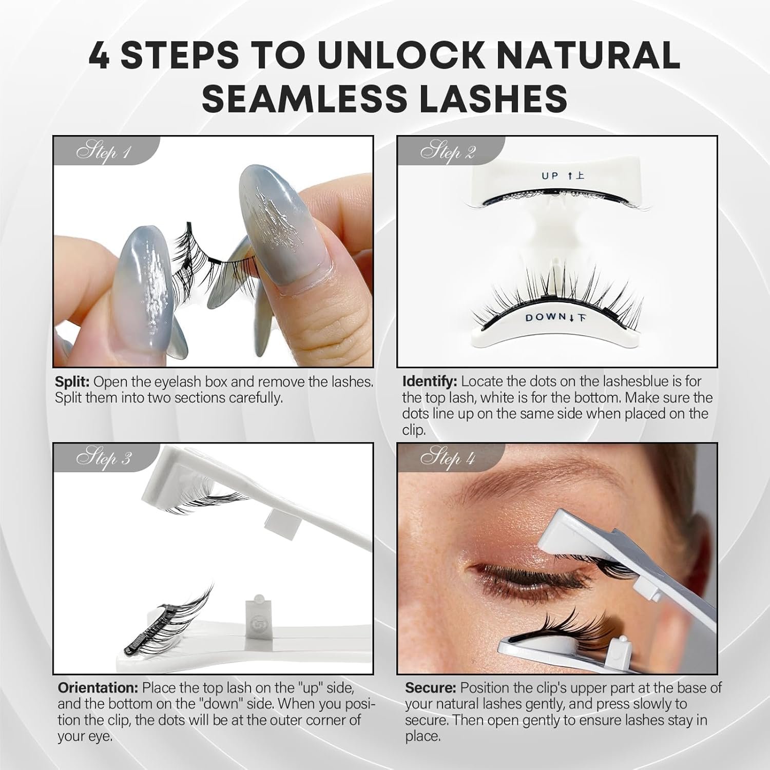 Waterproof, Lightweight, Natural Makeup No.CT10-5 BLACK , Magnetic Eyelashes, Magnetic Eyelashes No Glue or Eyeliner - Image 4