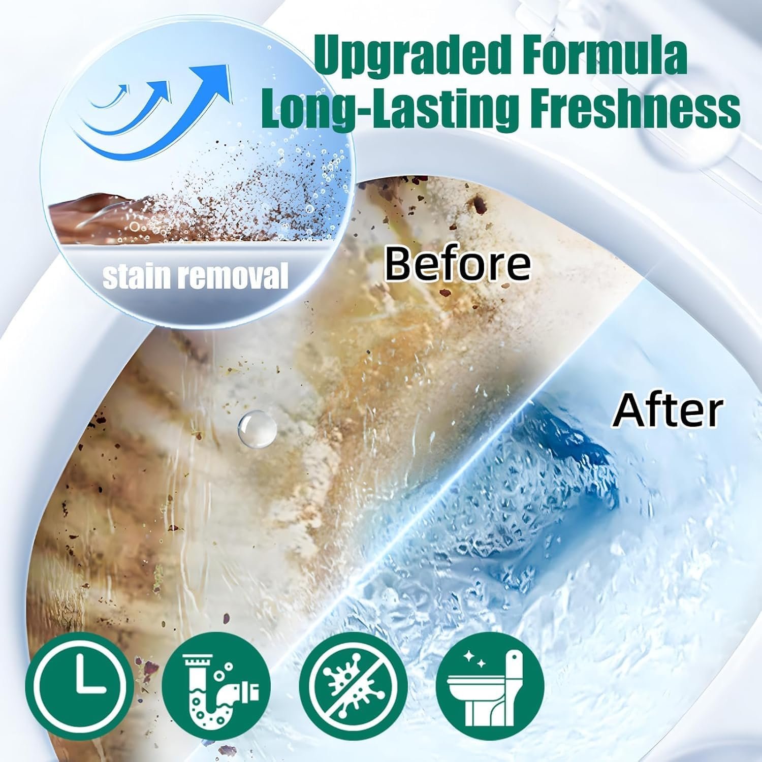 Krazy Clean Toilet Cleaner, Krazy Clean Pro 10 Years Toilet Bowl Cleaners, Long-Lasting Fresh Scent, Automatic Refreshes Toilets, Long-Lasting Bowl Cleaner Fresh Scent (1PCS). - Image 6
