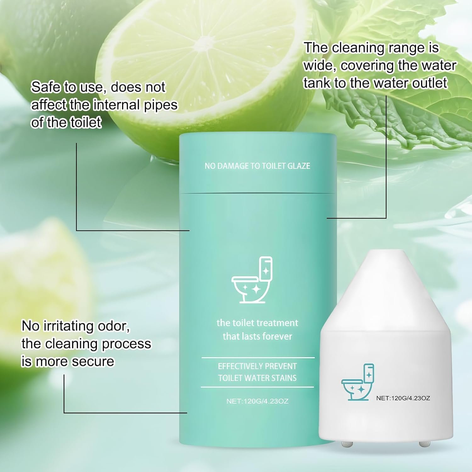 Krazy Clean Toilet Cleaner, Krazy Clean Pro 10 Years Toilet Bowl Cleaners, Long-Lasting Fresh Scent, Automatic Refreshes Toilets, Long-Lasting Bowl Cleaner Fresh Scent (1PCS). - Image 2