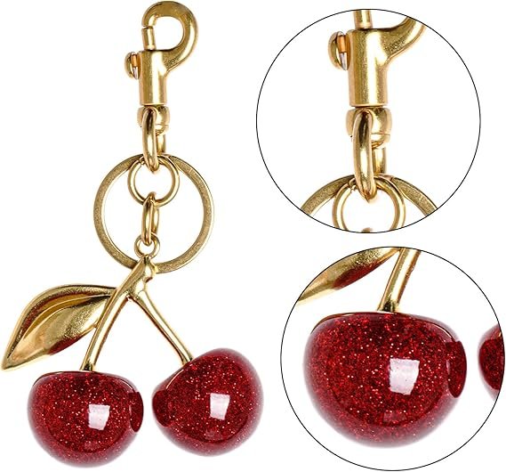 Cherry Keychain and Bag Charm - Cherry Purse Charms for Handbags - Image 6