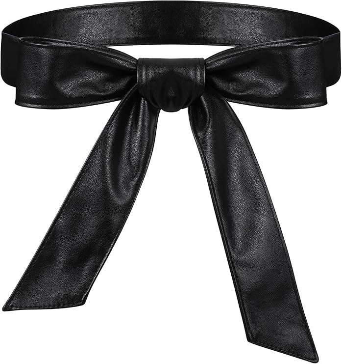Women Leather Wrap Belt Obi Waist Fashion Tie Belt PU Sash for Dress Coat 1.85 Wide - Image 19